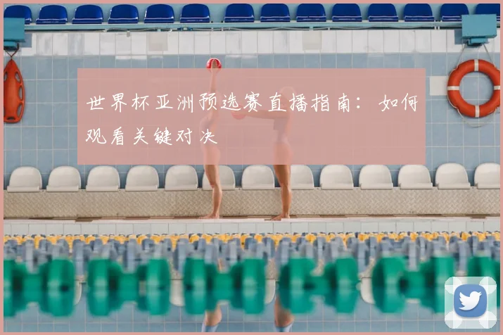世界杯亚洲预选赛直播指南：如何观看关键对决